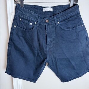Zara Men's Dark Blue Jean Shorts
